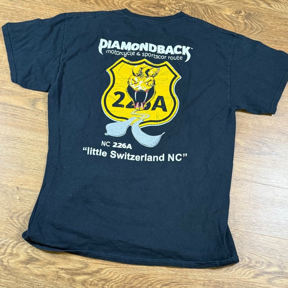 Diamondback Motorcycle & Sportscar Route Graphic T-Shirt Little Switzerland